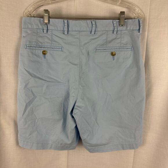 Peter Millar Light Blue Pima Cotton Spandex Blend Chino Shorts Size 33 - Picture 4 of 5